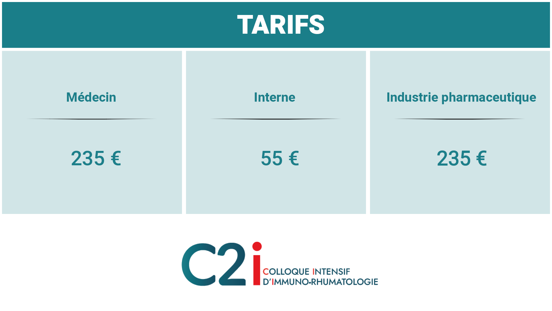 Grille de tarif pour les inscriptions au C2I